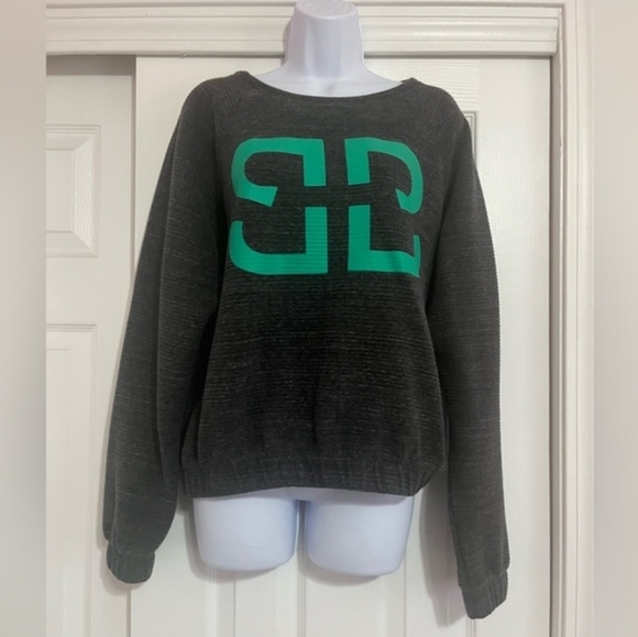 Birdiebee RARE Womens Sweatshirt Grey/Teal LOGO - Picture 4 of 4